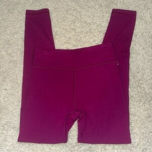 Athleta Girl High Rise Printed Chit Chat Tight Leggings Size XL (14) Plum Purple
